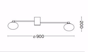 Ideal lux hermes pl5 d60 plafoniera bianca 5 luci per camera da letto