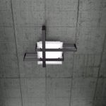 Plafoniera design moderna small nero top light cross retangolare