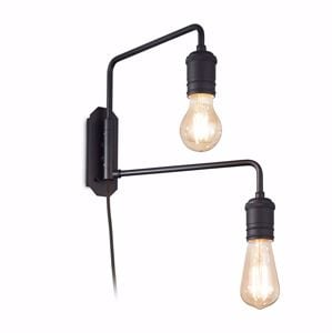 Ideal lux triumph ap2 applique nera industrial due luci