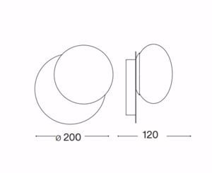 Ideal lux ninfea ap1 applique moderna bianca sfera vetro