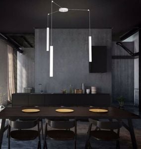 Lampadario a sospensione top light cilindri bianco per soggiorno