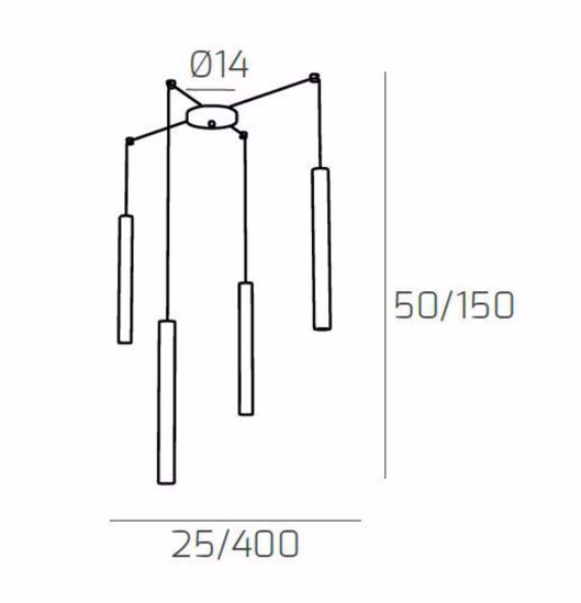 Lampadario da soggiorno con decentramento