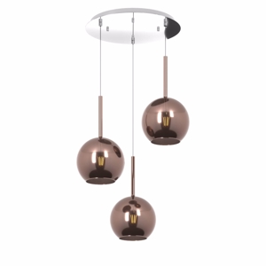 Lampadario da cucina top light future vetri rame