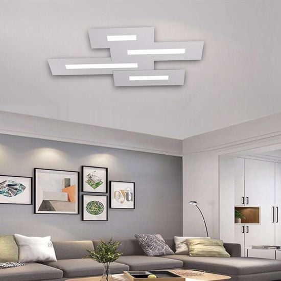 Top light wally plafoniera per soggiorno grigio design moderna