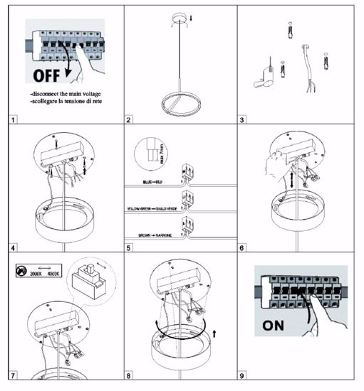 Lampadario da cucina vivida meridiana titanio led 44w 3000k 4000k dimmerabile