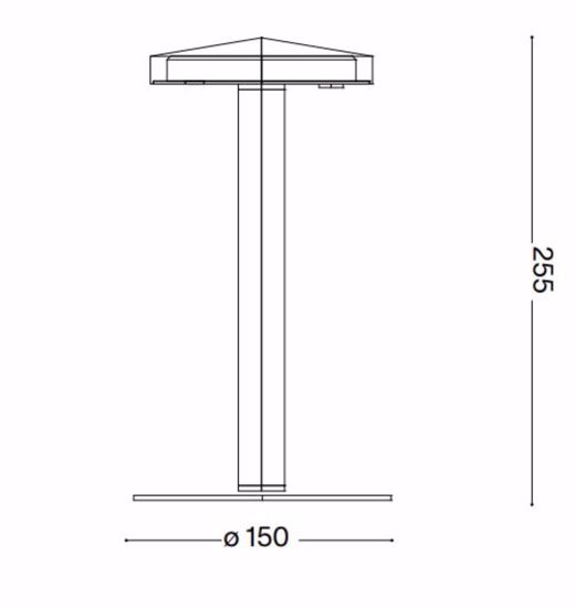 Ideal lux oki tl lampada da tavolo nera led 3000k senza fili batteria ricaricabile