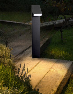 Lampione moderno nero led 6w 3000k giardino