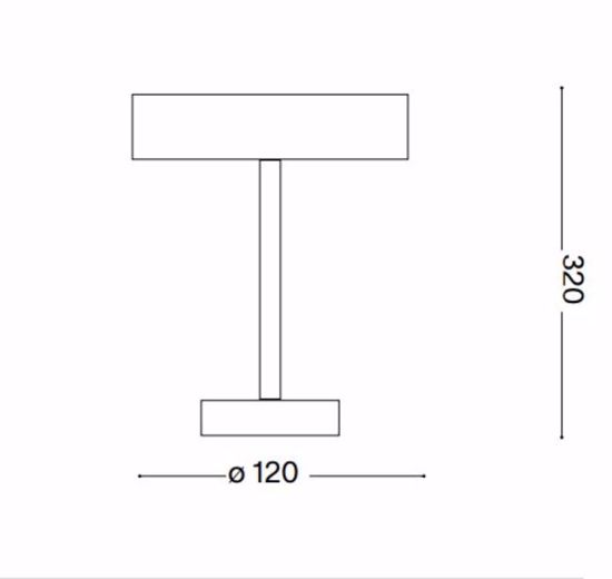 Toffee tl lampada da tavolo da esterno ip54 bianco led 3000k portatile