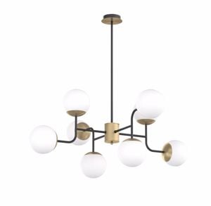 Lampadario stanza da letto nero oro top light clear