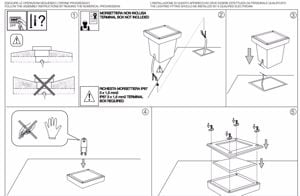 Park pt square faretto per esterno da incasso pavimento quadrato ip54 ideal lux