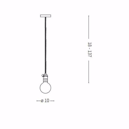 Doc sp1 lampada a sospensione vintage rame ideal lux