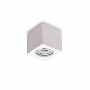 Faretto cubo di gesso da soffitto bianco pitturabile 220v gu10 