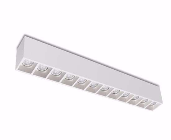 Plafoniera in gesso da soffitto con faretti bianco 12 luci