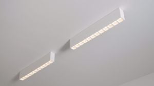 Lampada in gesso da soffitto con faretti led bianco pitturabile 12 luci gu10