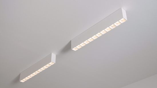 Plafoniera in gesso da soffitto con faretti bianco 12 luci