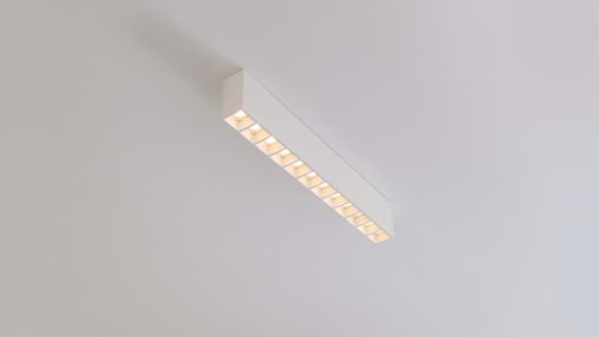 Plafoniera in gesso da soffitto con faretti bianco 12 luci