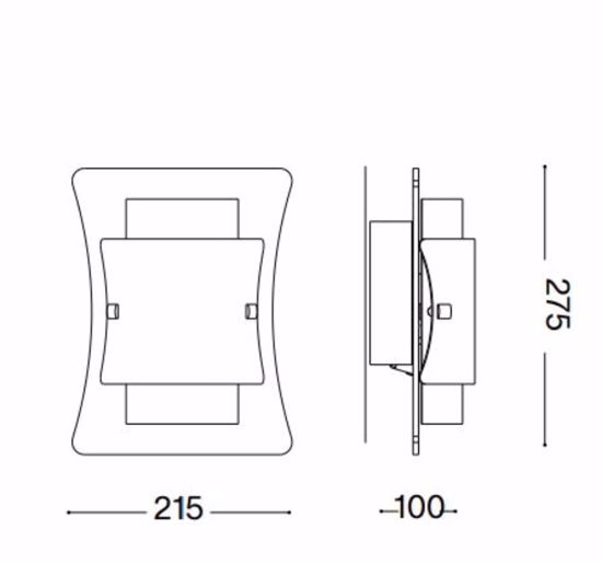 Triplo ap1 applique lampada da parete triplo vetro bianco ideal lux