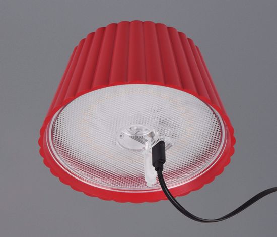 Lampada da terra senza fili per esterno rossa led 3000k portatile design moderna