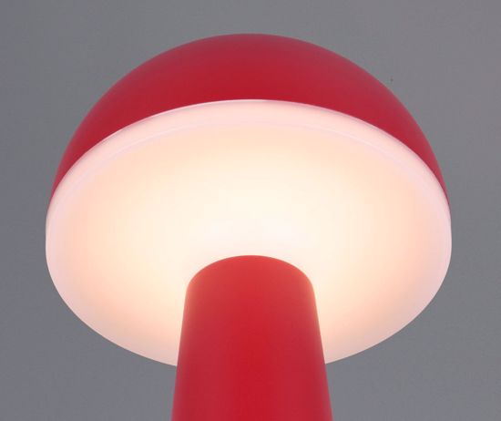 Lampada da tavolino rossa portatile ricaricabile per esterno led