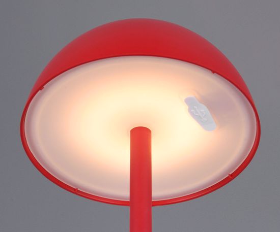 Lampada portatile senza fili rossa led moderna per esterno