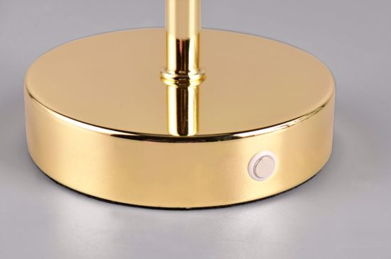 Lampada da tavolo senza fili oro lucido design moderna led 3000k per interni