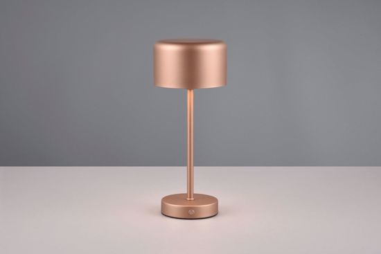 Lampada da tavolo design moderna portatile senza fili led 3000k marrone caffe