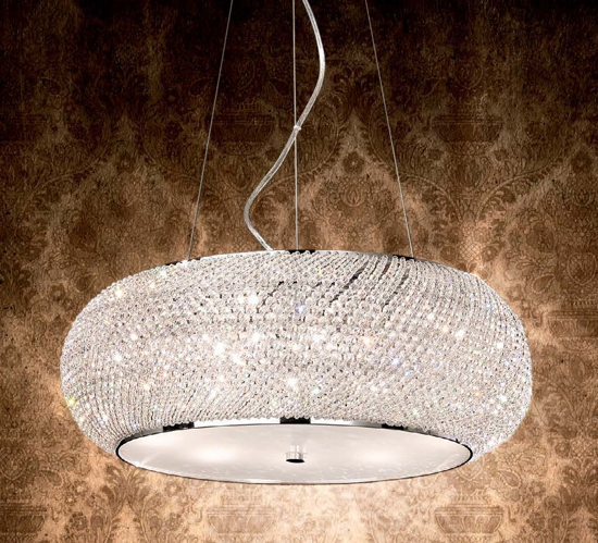 Pasha sp6 lampadario sfera di cristallo classico stanza da letto ideal lux