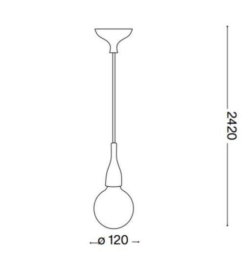 Lampada a sospensione bianco minimal sp1 ideal lux