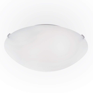 Simply pl1 plafoniera moderna 25cm rotonda vetro bianco ideal lux per cucina