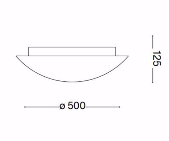 Simply pl4 plafoniera rotonda 50cm vetro satinato bianco ideal lux