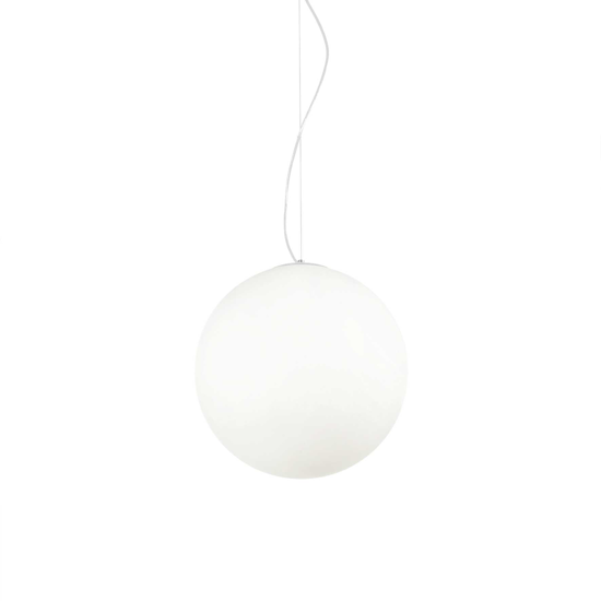 Ideal lux mapa bianco sp1 d40 sospensione sfera in vetro bianco 40cm