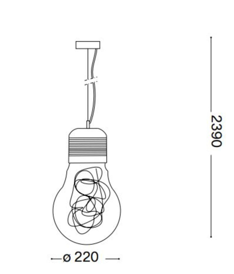 Luce max sp1 small lampada gigante a sospensione per cameretta ideal lux