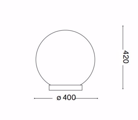 Mapa tl1 d40  abatjour per camera da letto moderna sfera in vetro bianco