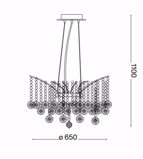 Audi-77 sp8 lampadario di cristallo goccia contemporaneo contemporaneo ideal lux