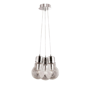 Luce max sp3 lampadario a sospensione 3 luci trasparenti ideal lux