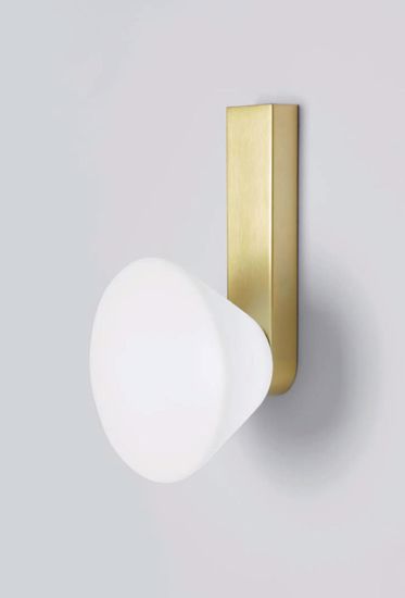 Applique led 6w 3000k oro vetro bianco dimmerabile vivida madame