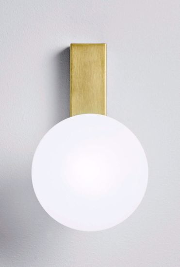 Applique led 6w 3000k oro vetro bianco dimmerabile vivida madame