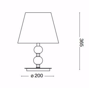 Le roy tl1 small abat jour per comodino cristallo camera da letto contemporanea