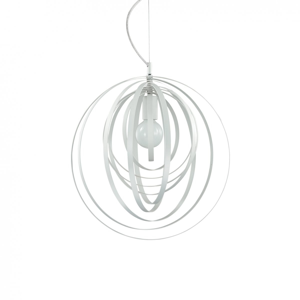 Lampadario bianco disco sp1 ideal lux