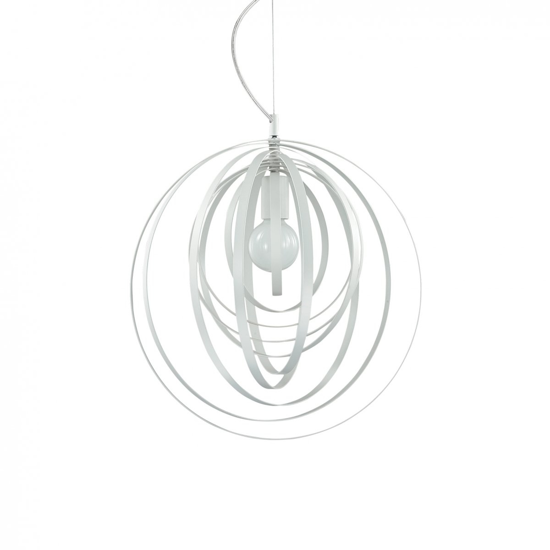 Lampadario bianco disco sp1 ideal lux