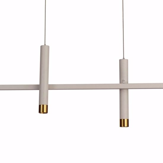 Lampadario a sospensione bianca oro led 3000k per cucina