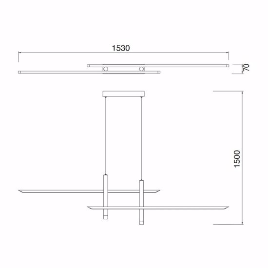 Lampadario a sospensione design nero per soggiorno moderno led 3000k