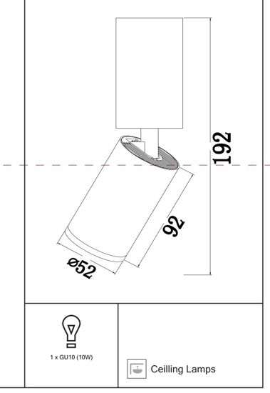 Faretto led da soffitto bianco luce orientabile gu10