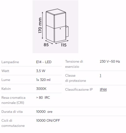 Applique per esterni moderna moderna antracite