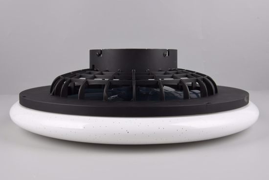 Ventilatore a plafoniera nero design moderno da soffitto con luce