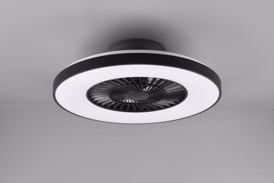 Ventilatore a plafoniera design moderna nero per cucina