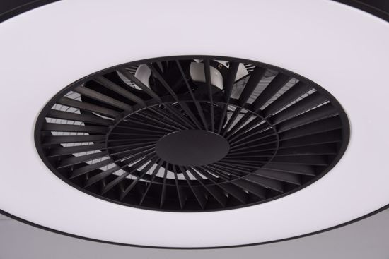 Ventilatore a plafoniera design moderna nero per cucina