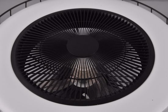 Ventilatore planiera da soffitto nero moderno bluetooth silenzioso