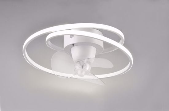 Ventilatore a plafoniera con luce da soffitto bianco design moderno