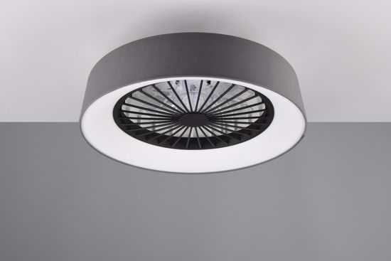 Ventilatore silenzioso a plafoniera tessuto grigio moderno